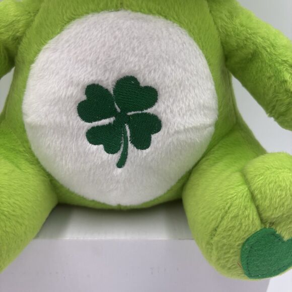 2004 Care Bears Good Luck Bear 13" NAMCO Jakks Pacific Green Irish Shamrock - Picture 3 of 9